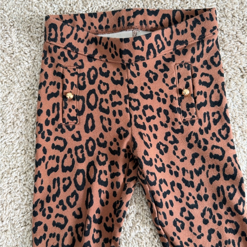 Janie and Jack Brown Leopard Print Leggings
